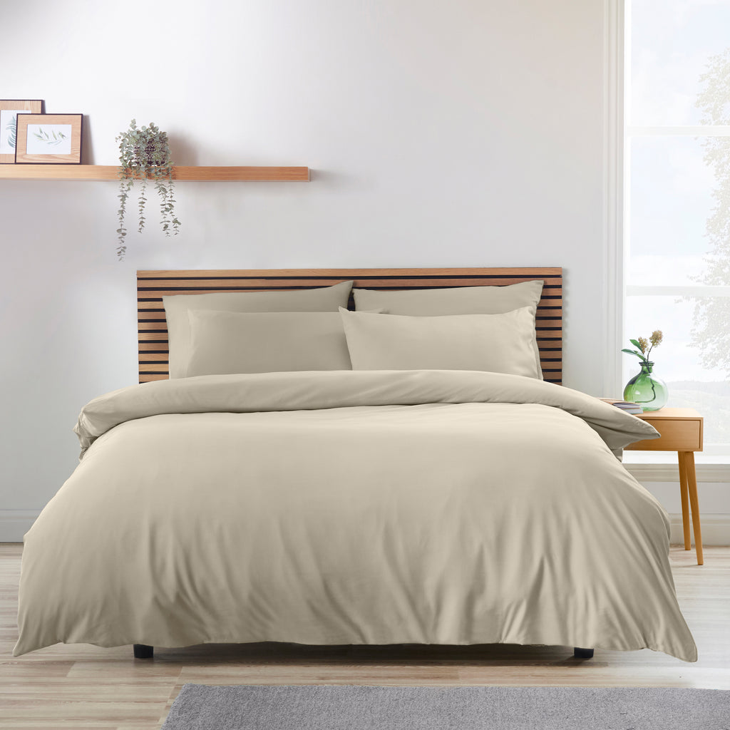 Catherine Lansfield So Soft Non-Iron Duvet Cover Set in Natural