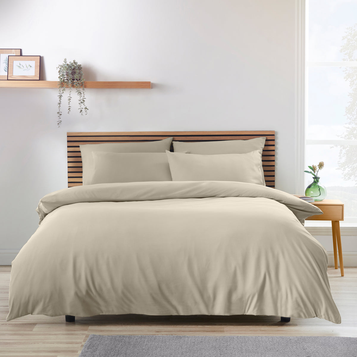Catherine Lansfield So Soft Non-Iron Duvet Cover Set in Natural