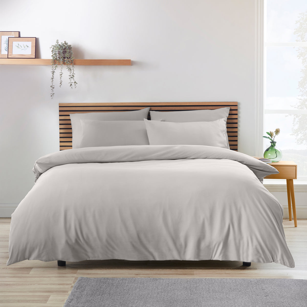 Catherine Lansfield So Soft Non-Iron Duvet Cover Set in Grey