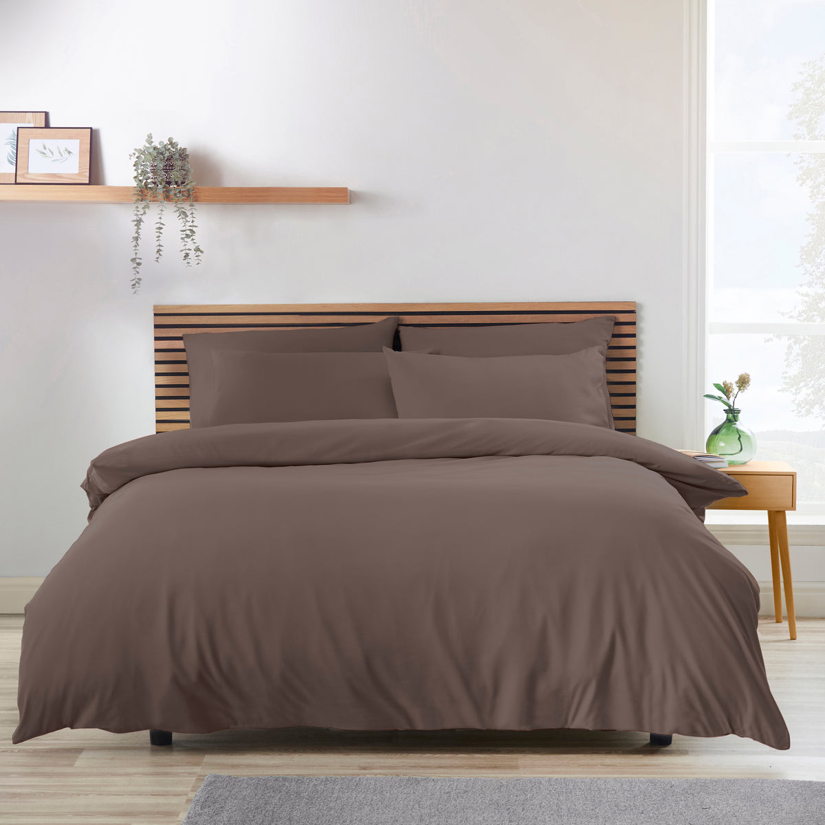 Catherine Lansfield So Soft Non-Iron Duvet Cover Set in Chocolate