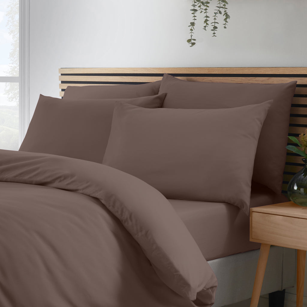 Catherine Lansfield So Soft Non-Iron Duvet Cover Set in Chocolate