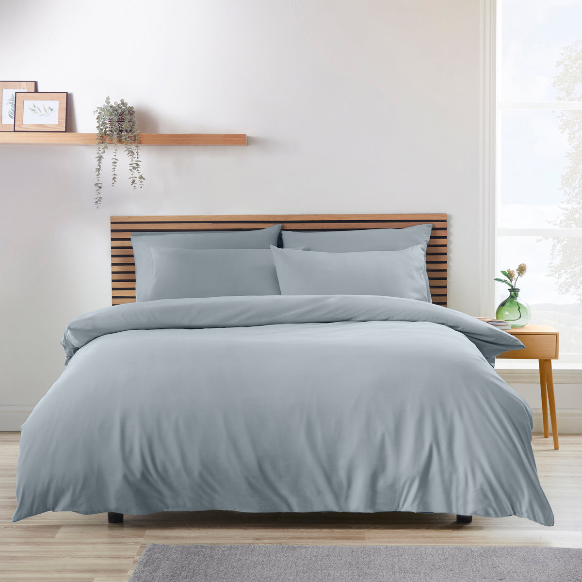 Catherine Lansfield So Soft Non-Iron Duvet Cover Set in Slate Grey