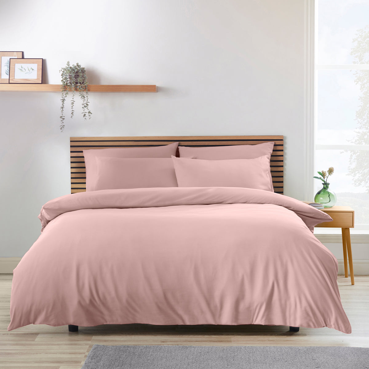 Catherine Lansfield So Soft Non-Iron Duvet Cover Set in Blush Pink
