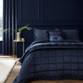 Catherine Lansfield Kingsley Soft Matt Velvet Duvet Cover Set Navy Blue