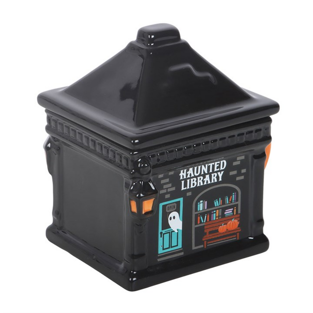 Haunted Library Ghost Lidded Mug