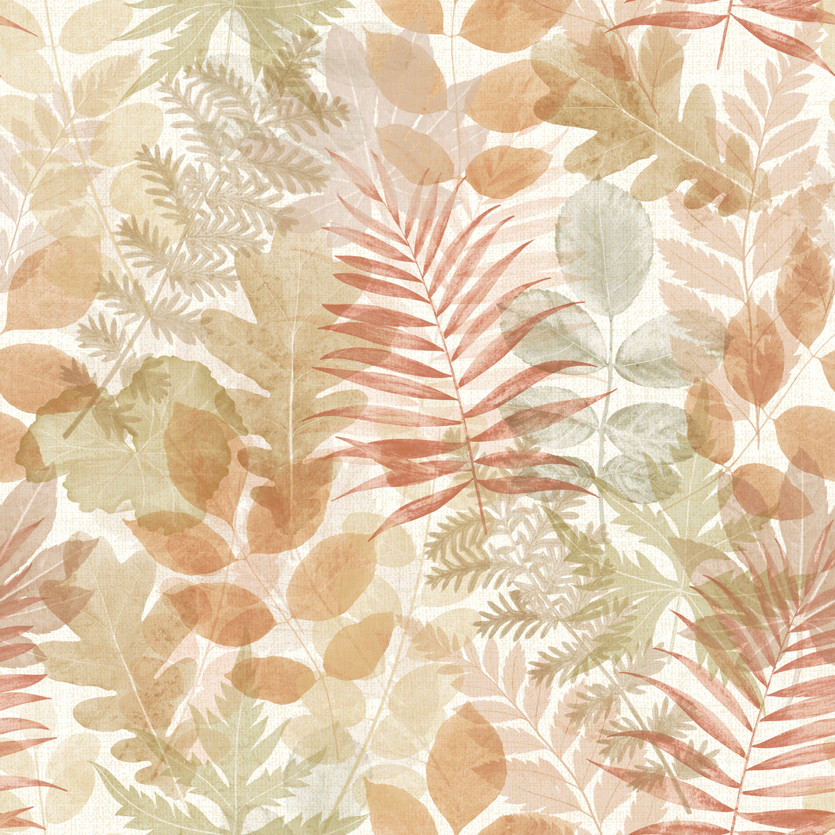 Catherine Lansfield Leaves Wallpaper in Natural