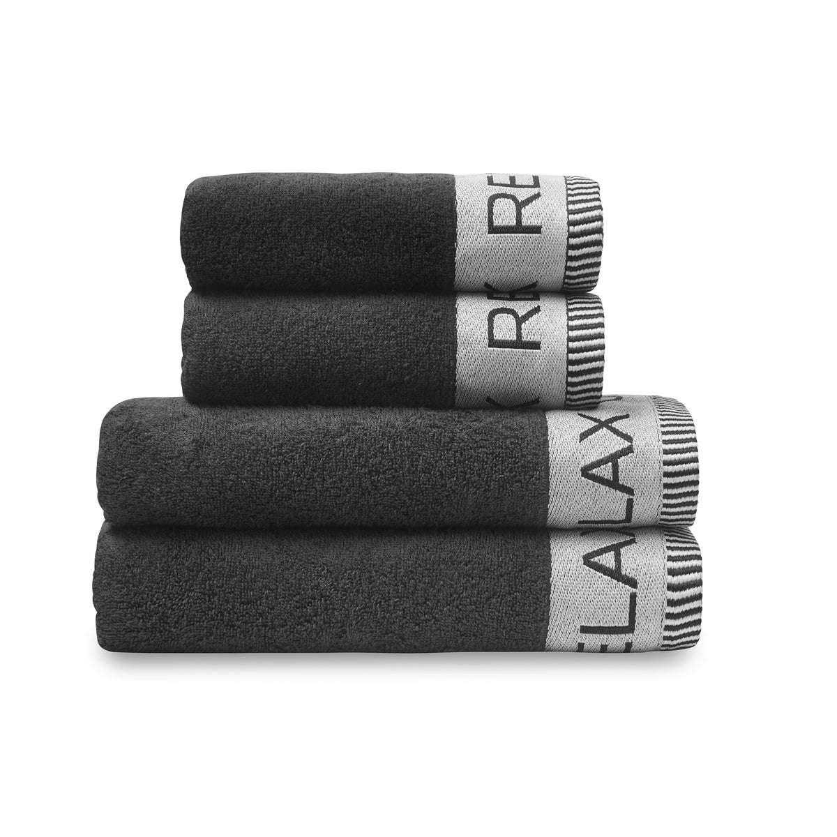 Catherine Lansfield Relax And Unwind 400GSM Towel Black