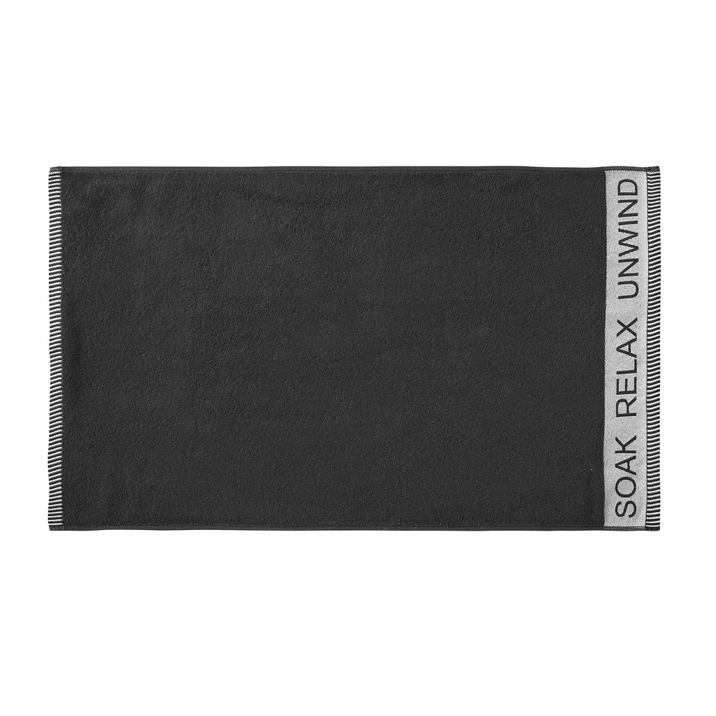 Catherine Lansfield Relax And Unwind 400GSM Towel Black