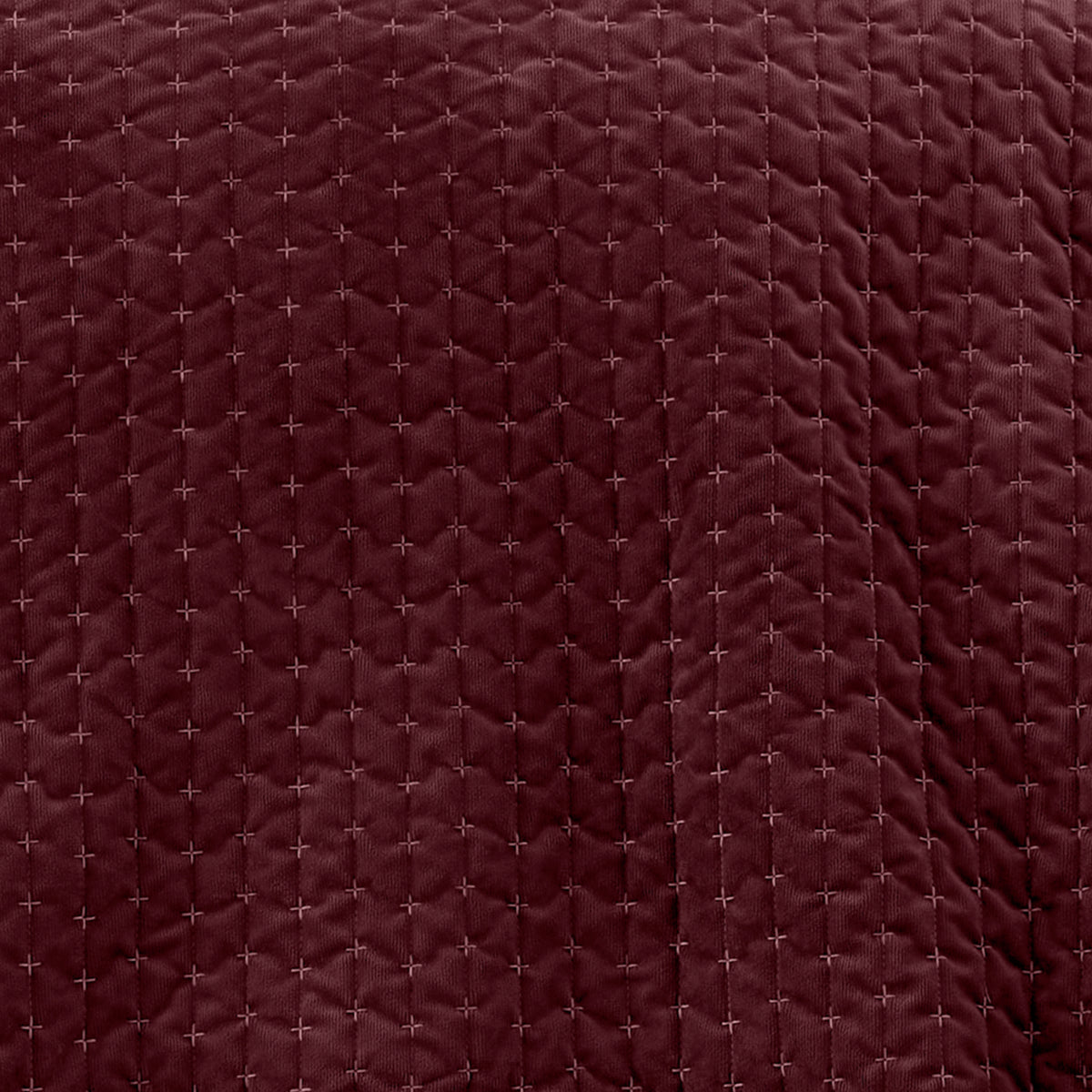Bianca Attica Velvet Embroidered Bedspread Burgundy 240x260cm