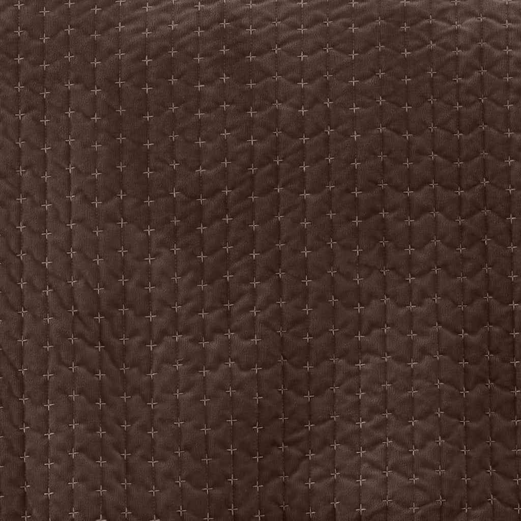 Bianca Attica Velvet Embroidered Bedspread Chocolate 240x260cm