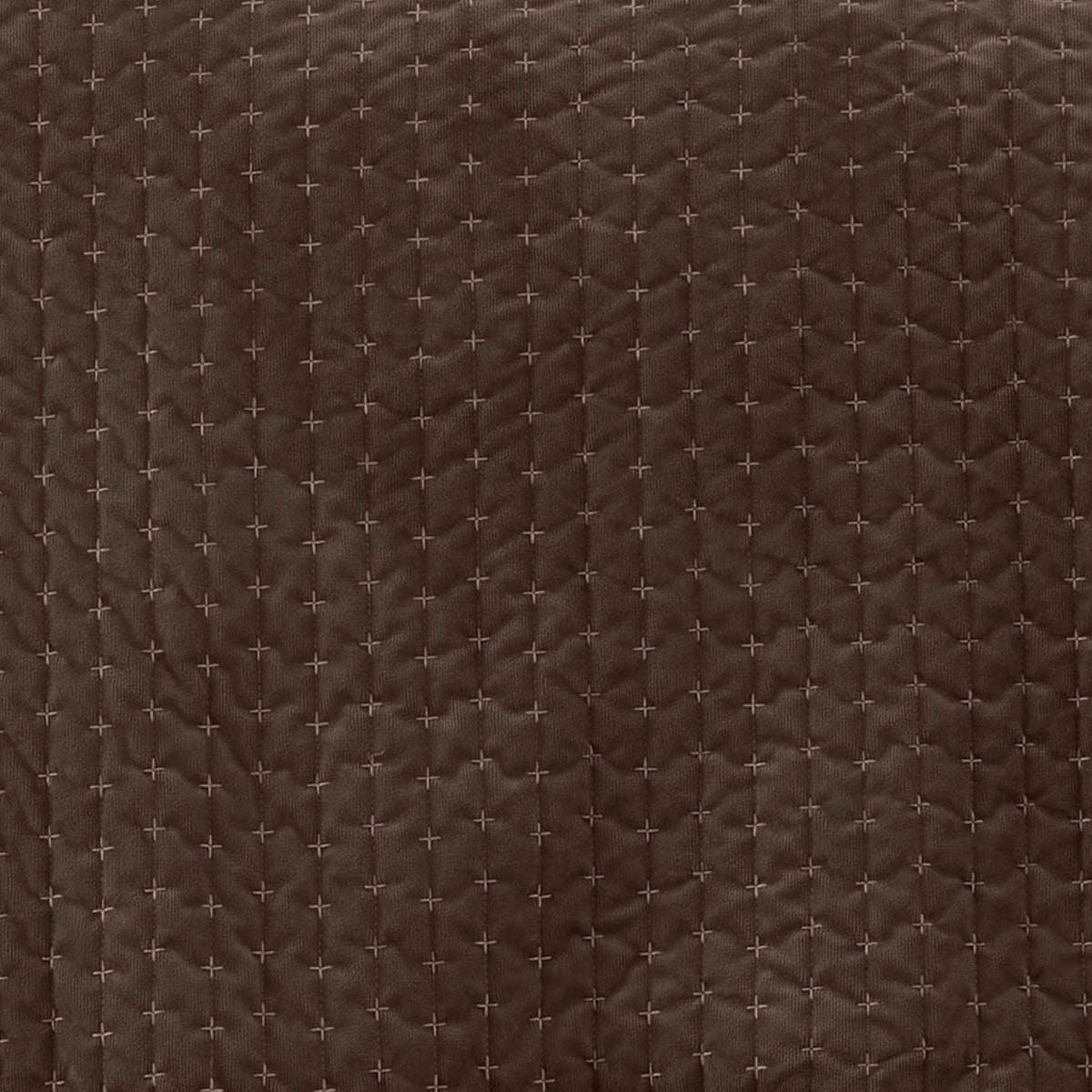 Bianca Attica Velvet Embroidered Bedspread Chocolate 240x260cm