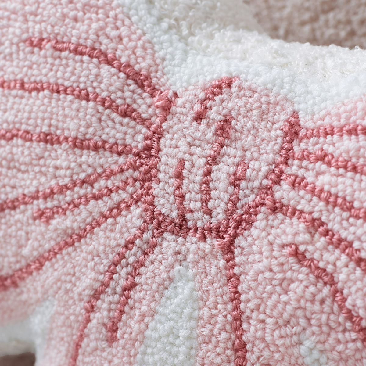 Catherine Lansfield Bow Boucle 3D Shaped Cushion Pink