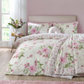 Catherine Lansfield Avebury Floral Reversible Duvet Cover Set Cream