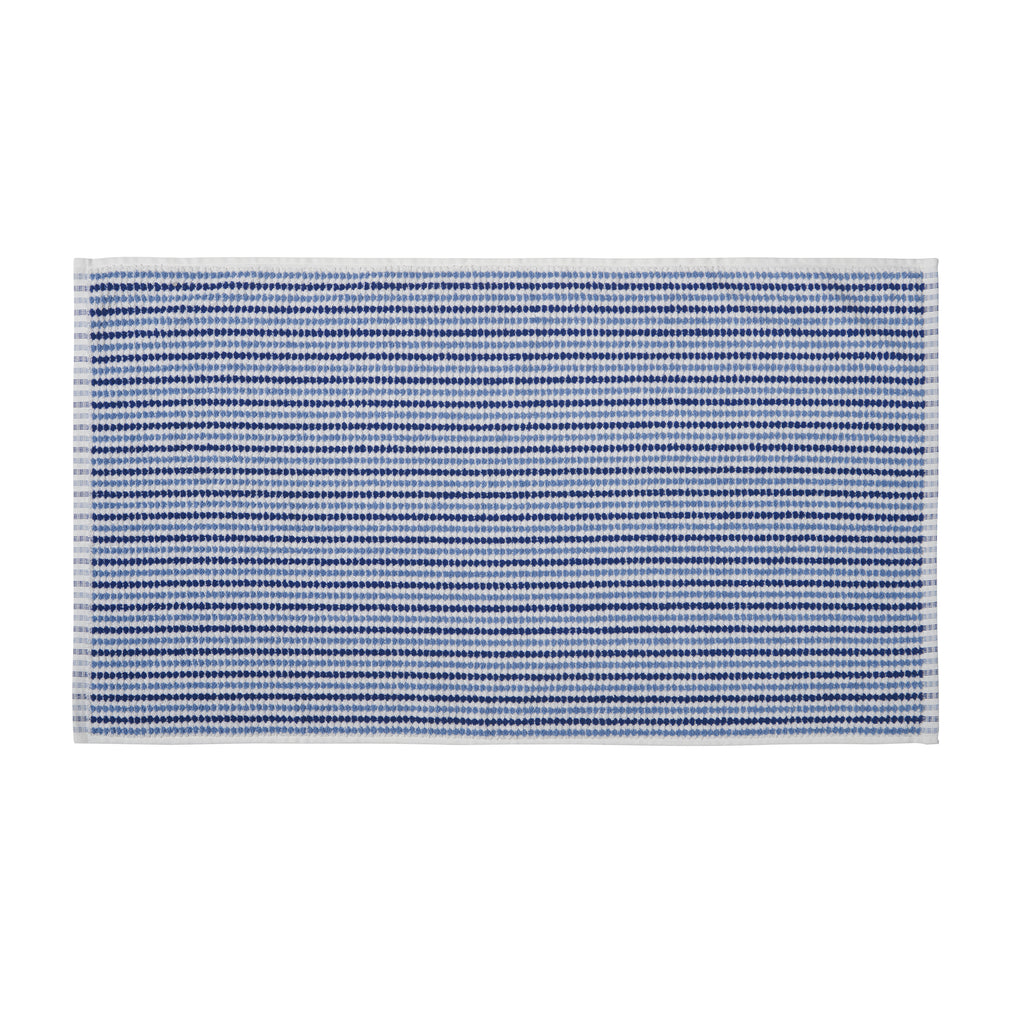 Catherine Lansfield Rice Weave Stripe 500GSM Cotton Towel Blue
