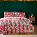 Catherine Lansfield Christmas Vintage Stripe Duvet Cover Set