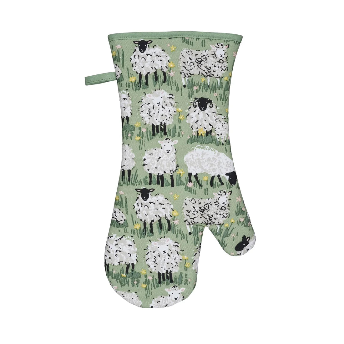 Ulster Weavers Woolly Sheep Gauntlet Oven Glove in Green