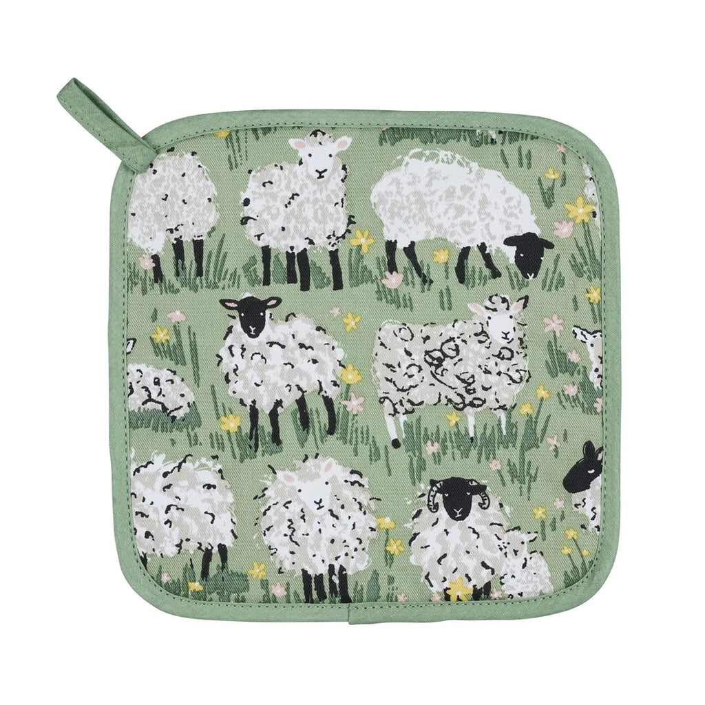 Ulster Weavers Woolly Sheep Pot Mat in Green