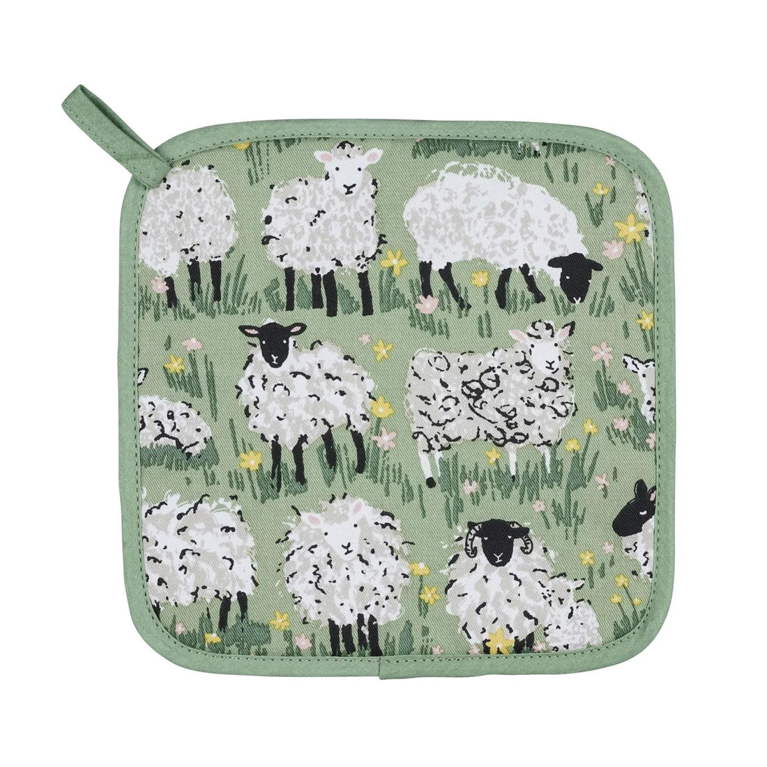 Ulster Weavers Woolly Sheep Pot Mat in Green
