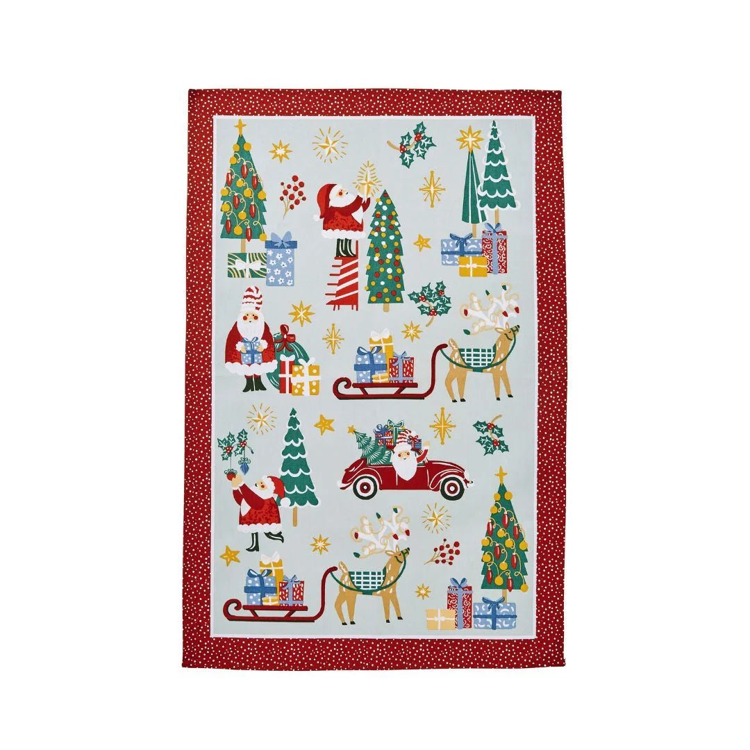 Ulster Weavers Tis the Season Christmas Recycled Cotton Blend Tea Towel in Green