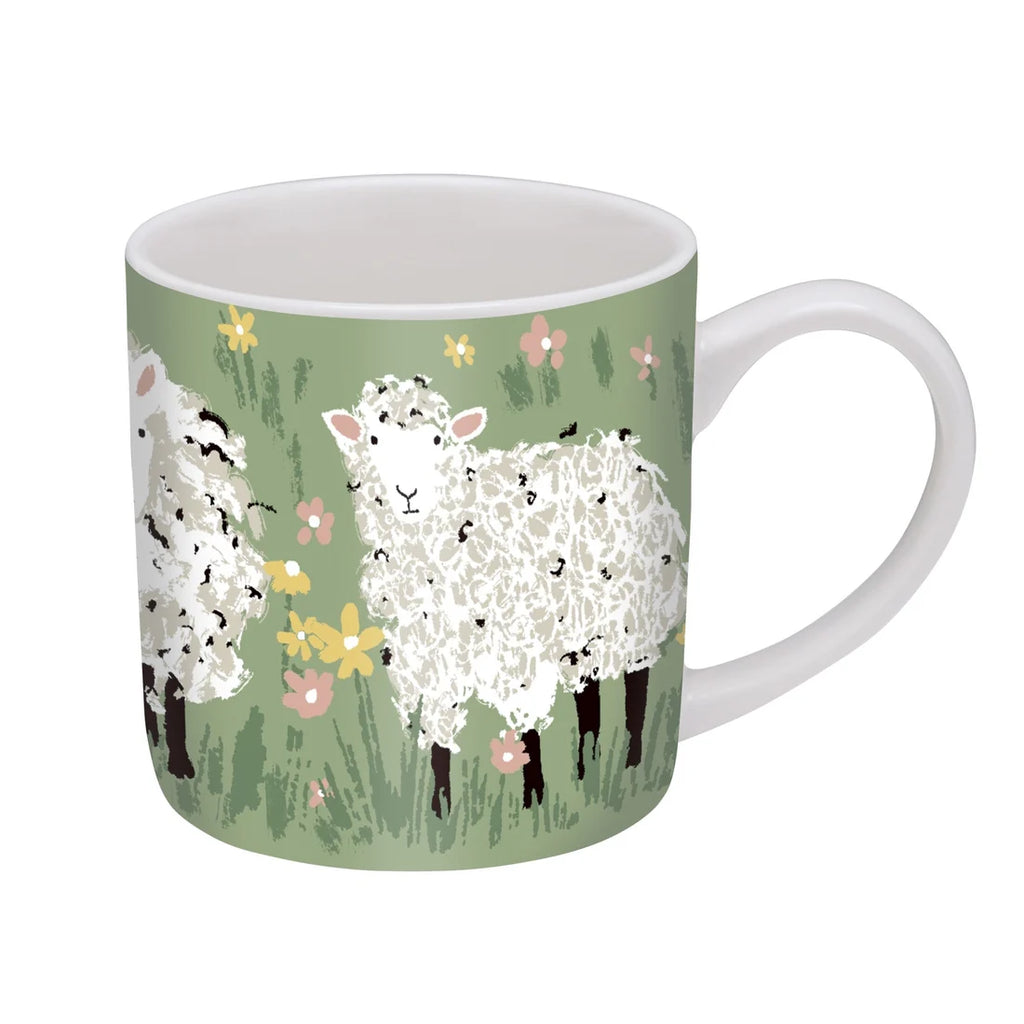 Ulster Weavers Woolly Sheep Bone China Mug in Green