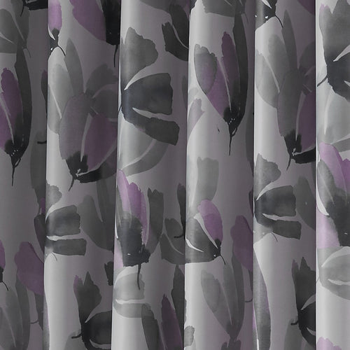 Amsterdam Floral Blackout Eyelet Curtains in Purple