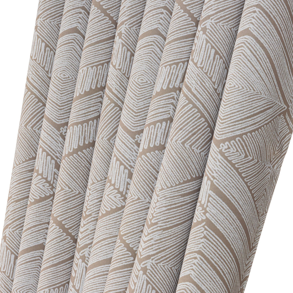 Aztec Geometric Blackout Eyelet Curtains in Cream