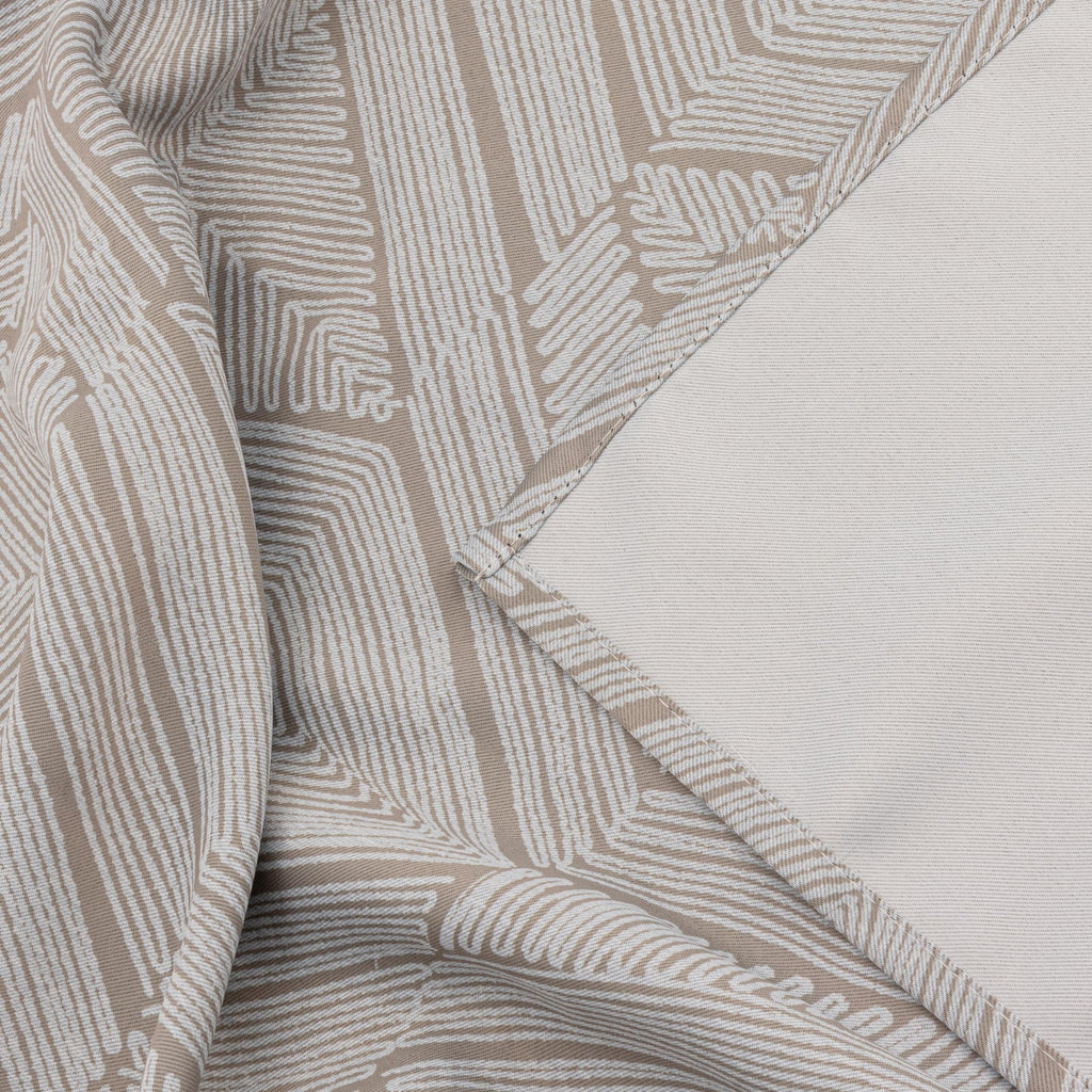Aztec Geometric Blackout Eyelet Curtains in Cream