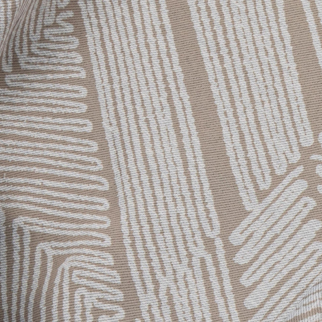 Aztec Geometric Blackout Eyelet Curtains in Cream