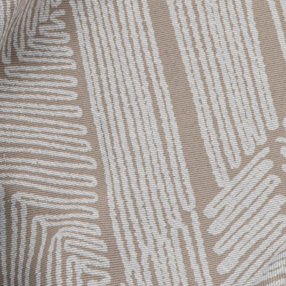 Aztec Geometric Blackout Eyelet Curtains in Cream