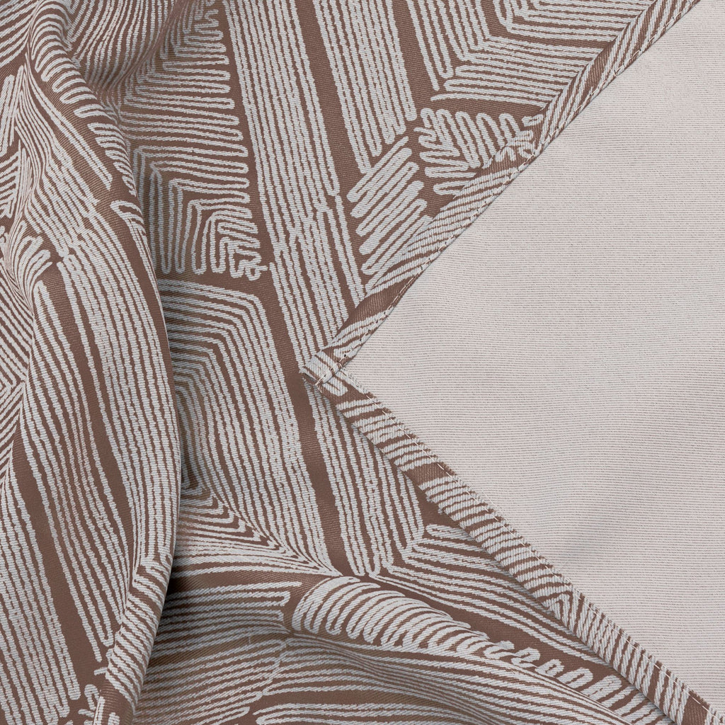 Aztec Geometric Blackout Eyelet Curtains in Rust