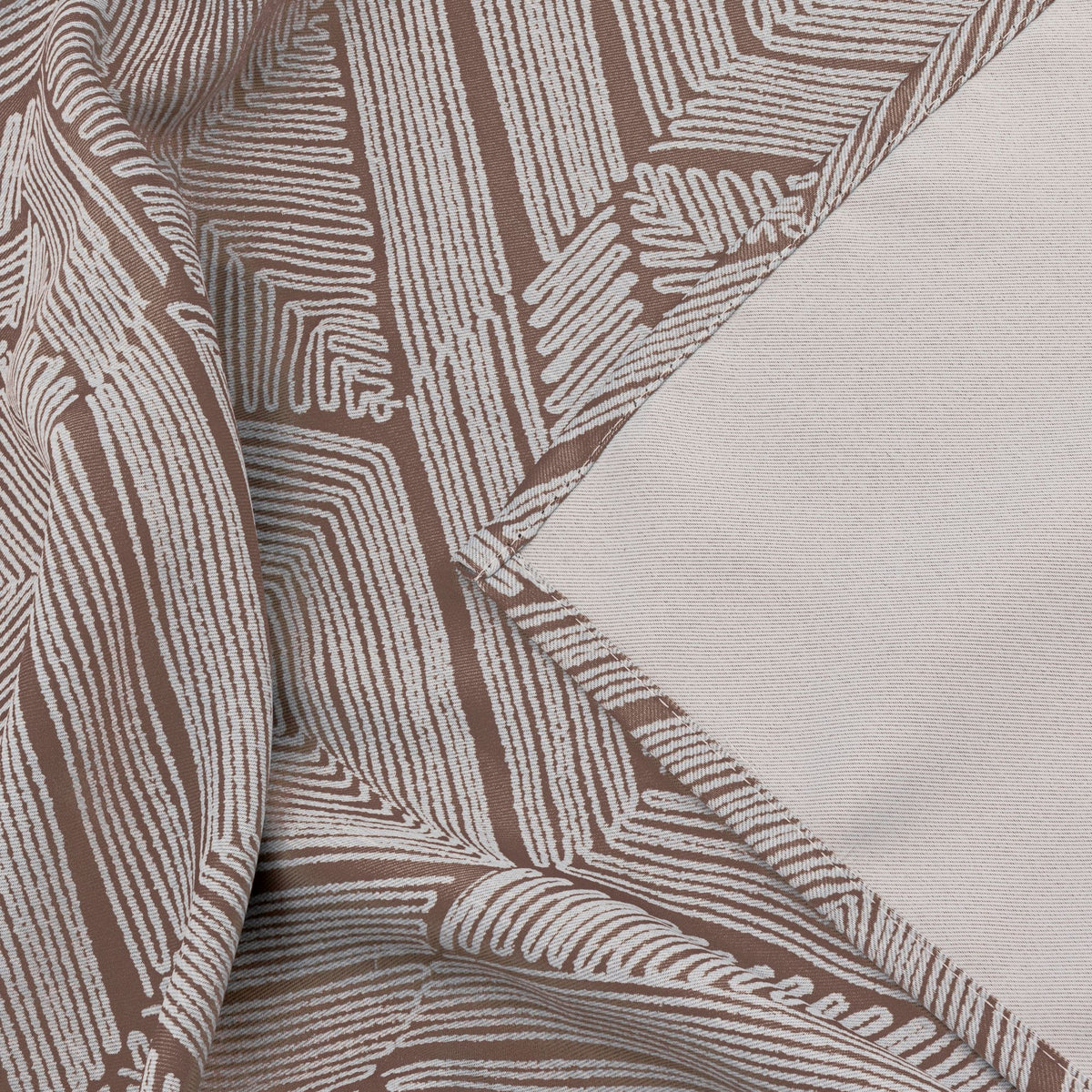 Aztec Geometric Blackout Eyelet Curtains in Rust