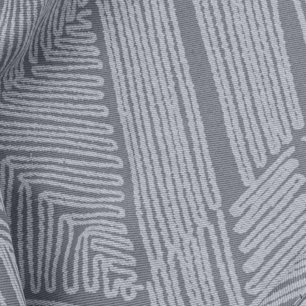 Aztec Geometric Blackout Eyelet Curtains in Silver