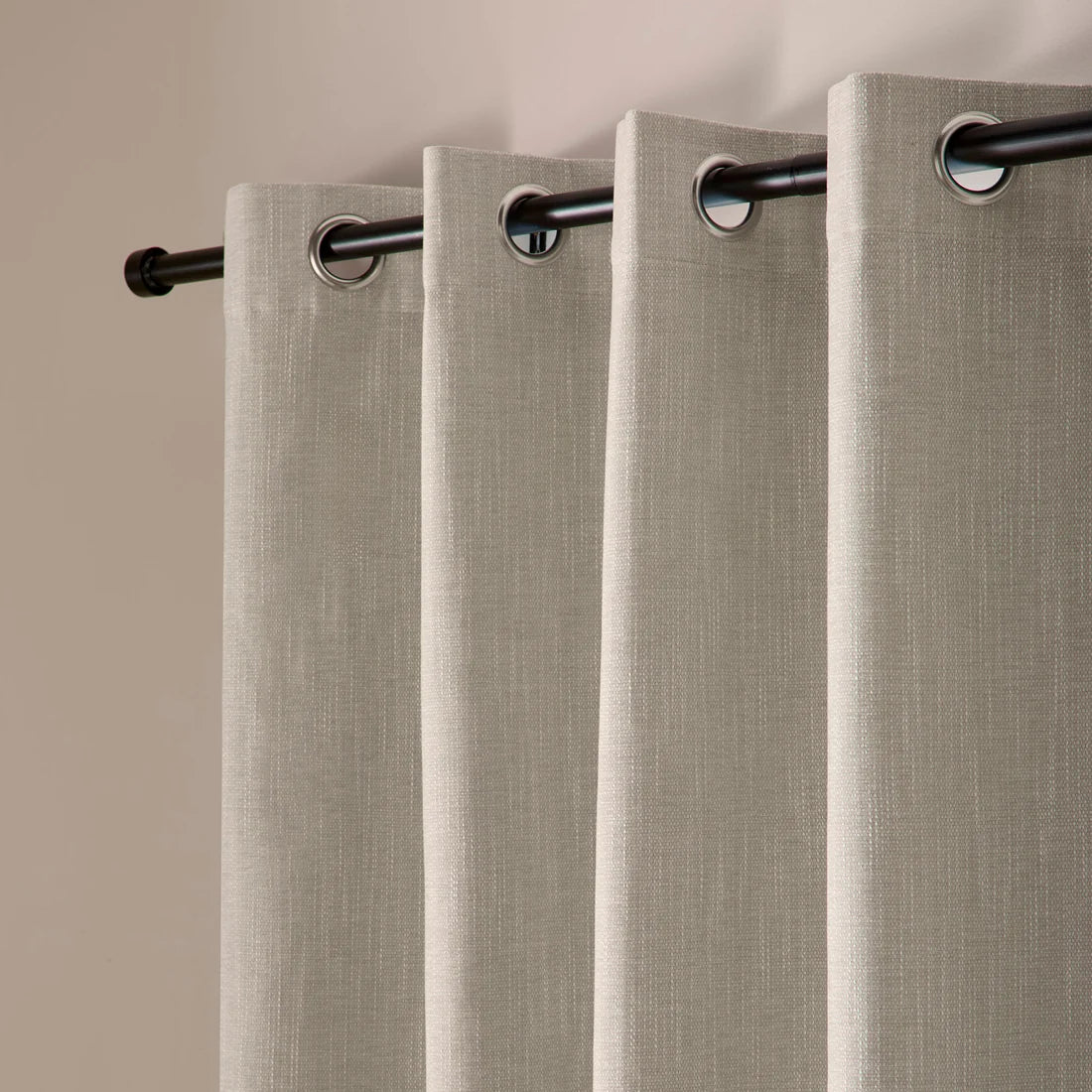 Curtina Boucle Chenille Blackout Eyelet Curtains in Cream