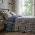 Dreams & Drapes Bennet Check Duvet Cover Set in Navy