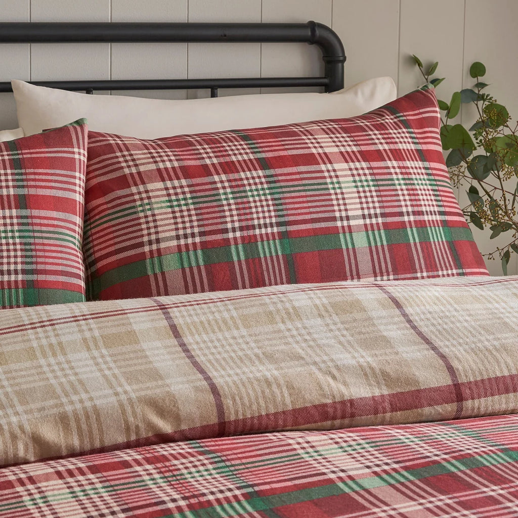 Dreams & Drapes Bennet Check Duvet Cover Set in Red