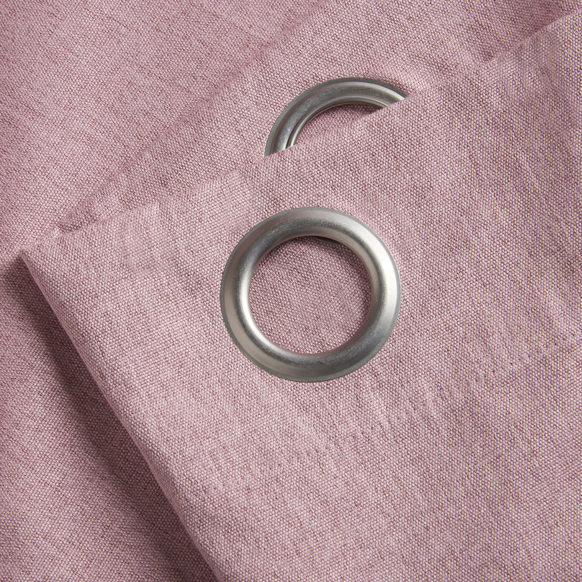 Linen Look Blackout Eyelet Curtains in Blush