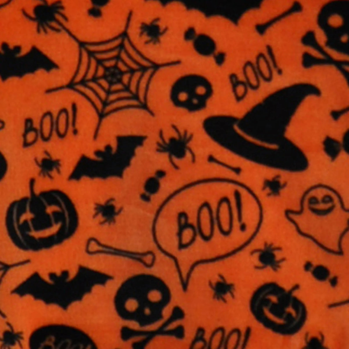 Bedlam Boo Halloween Throw in Orange 120 x 150cm