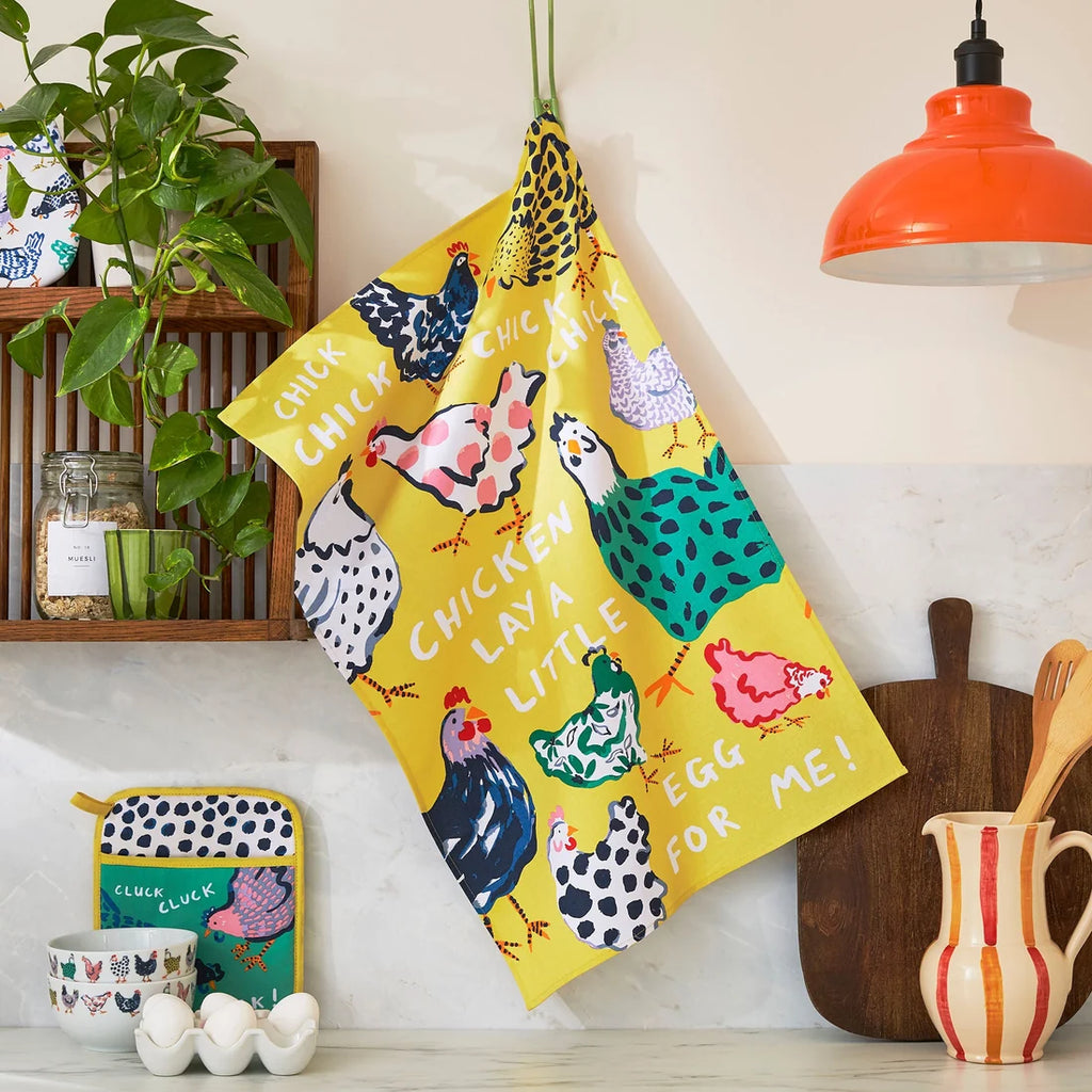 Ulster Weavers Chick Chicken Cotton Tea Towel in Yellow