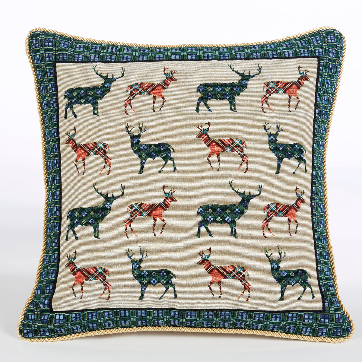 Christmas Stags Tapestry Cushion 45 x 45cm