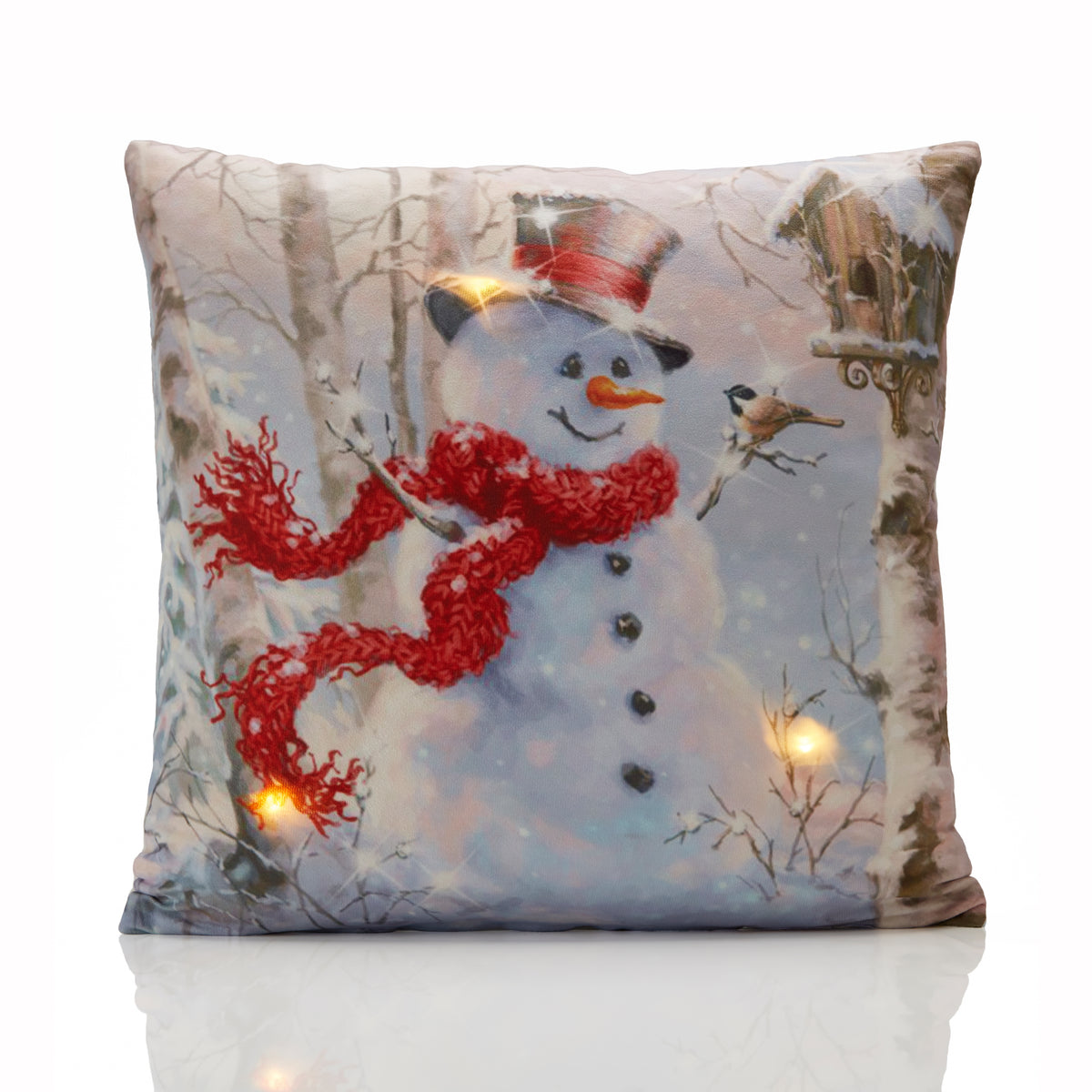 Snowman LED Christmas Cushion