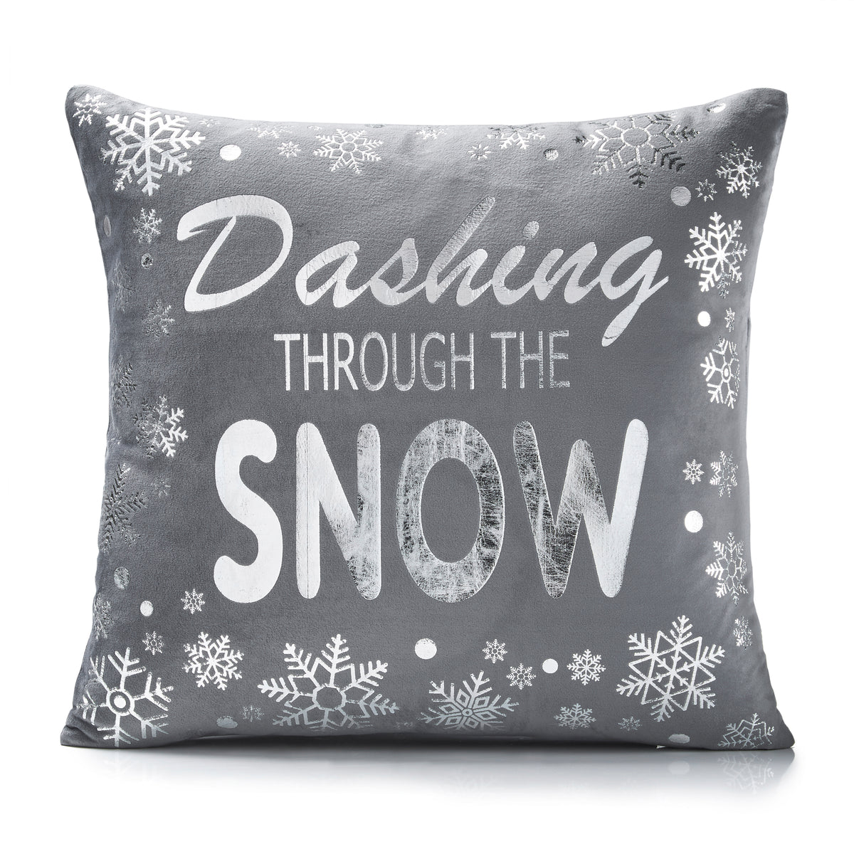 Dashing Through the Snow Velvet Christmas Cushion