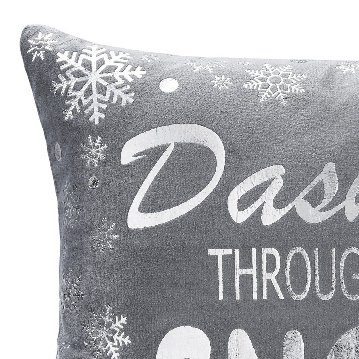 Dashing Through the Snow Velvet Christmas Cushion