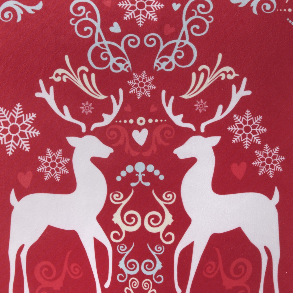Reindeer Red Velvet Christmas Cushion