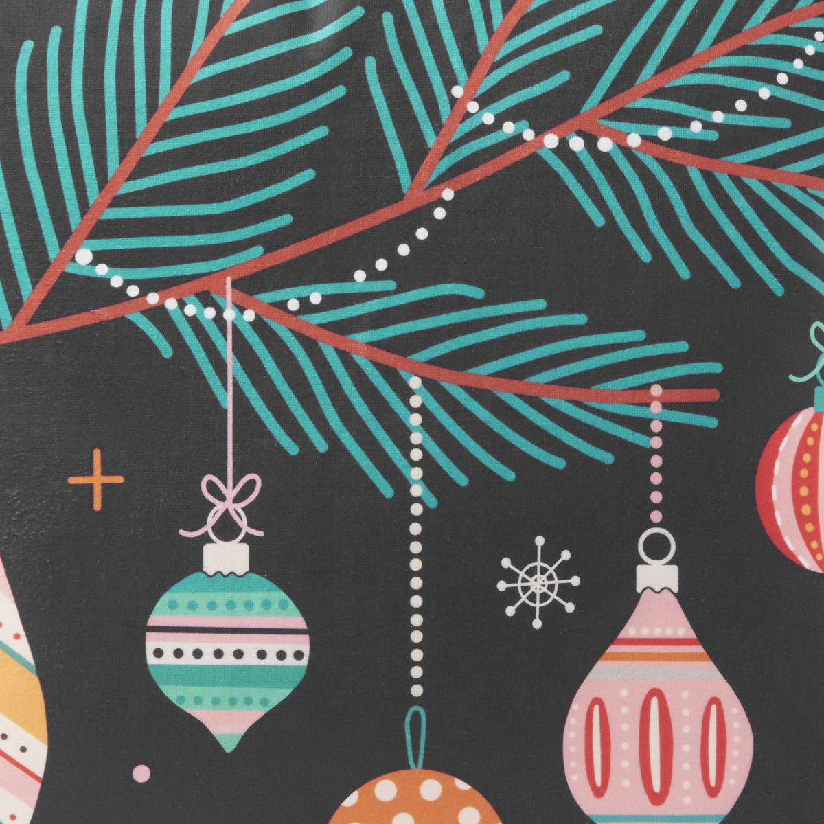 Baubles Velvet Christmas Cushion