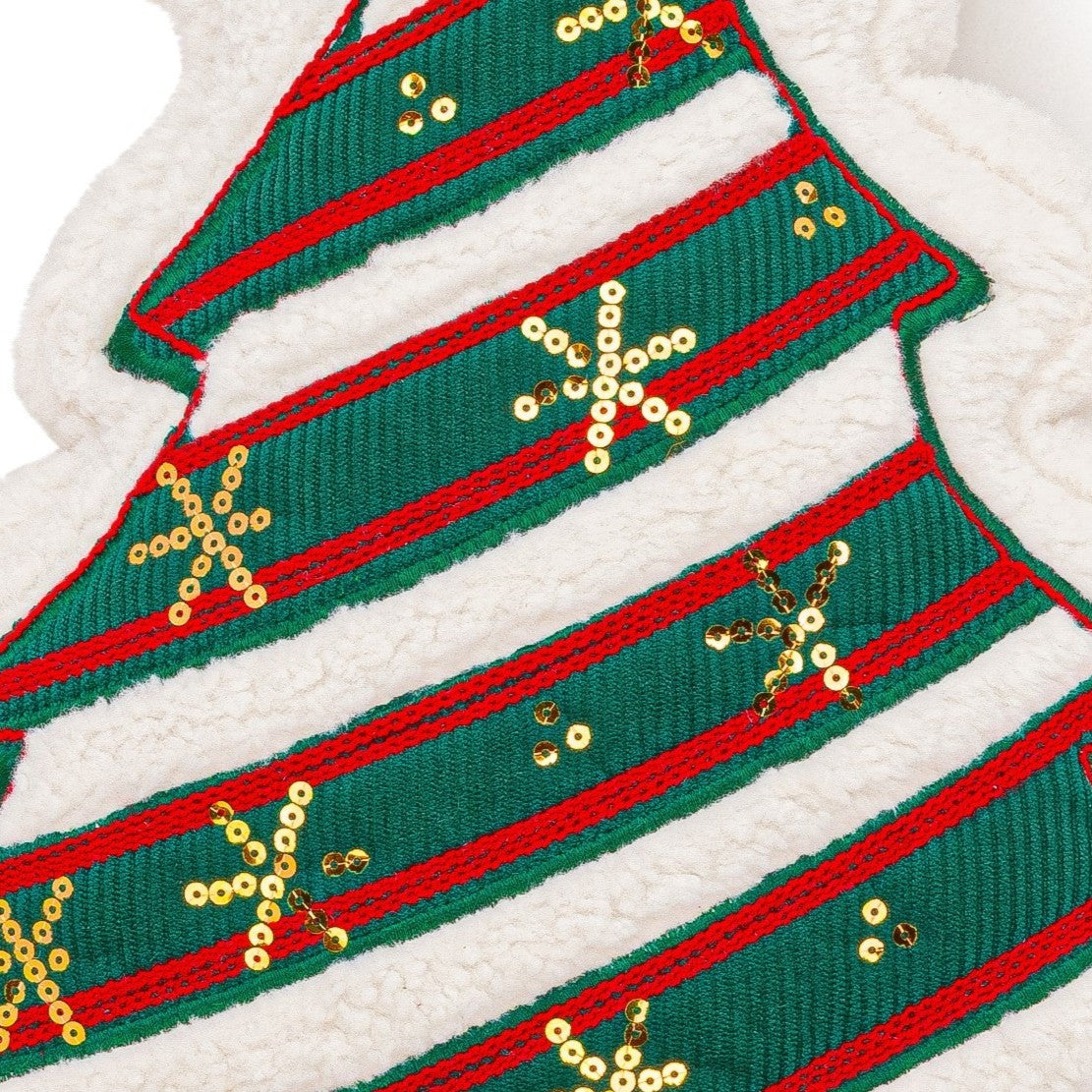 Christmas Tree Embroidered Shaped Cushion 50 x 40cm