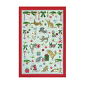 Ulster Weavers Christmas Cats Cotton Tea Towel in Seafoam Green