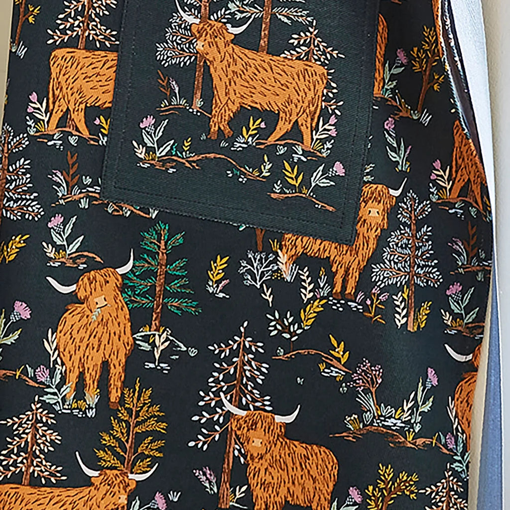Ulster Weavers Connie the Cow Cotton Apron in Navy