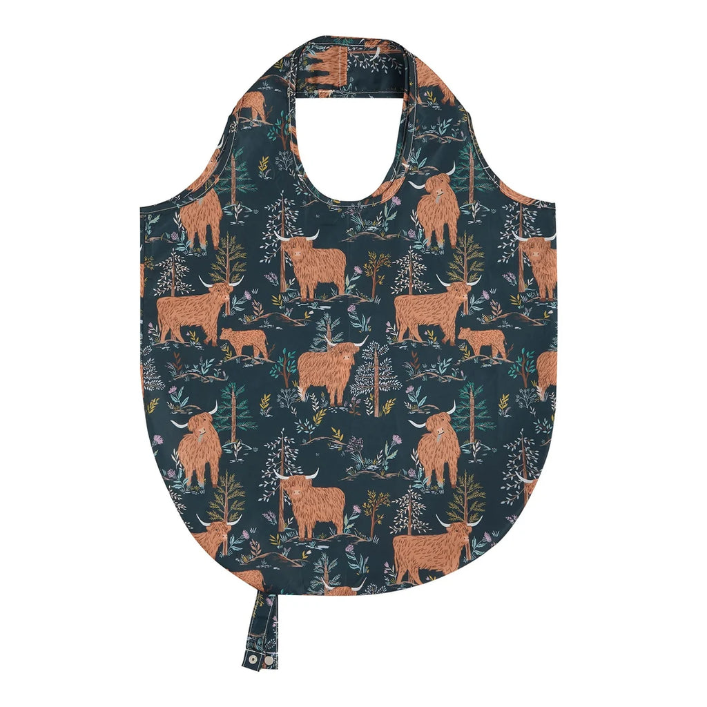 Ulster Weavers Connie the Cow Foldable Tote Bag Medium in Navy