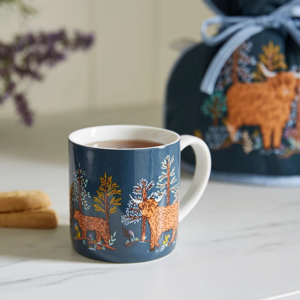 Ulster Weavers Connie the Cow New Bone China Mug in Navy