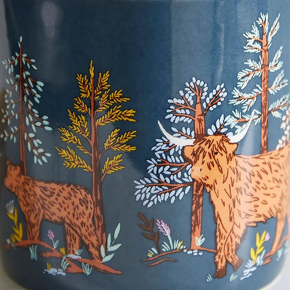 Ulster Weavers Connie the Cow New Bone China Mug in Navy